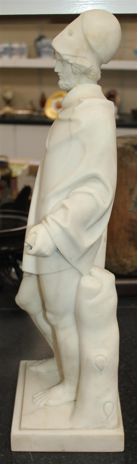 After The Antique: A 19th century marble figure of Pericles, 2ft high